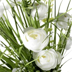 Best DecoWoerner Künstlicher Grasbund Mit Weißen Blüten 70 Cm grün
