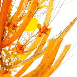 New DecoWoerner Künstlicher Herbstdeko-Zweig "Herbst-Mix" 2 Stück 55 Cm orange