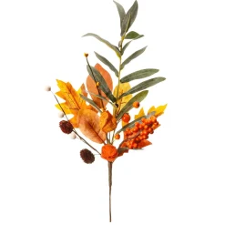 New DecoWoerner Künstlicher Herbst-Physalis-Zweig 20 X 40 Cm /braun orange