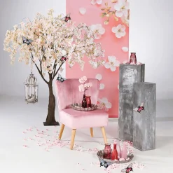 Outlet DecoWoerner Künstlicher Kirschblüten Baum Weiß - Rosè, 150 Cm rosa