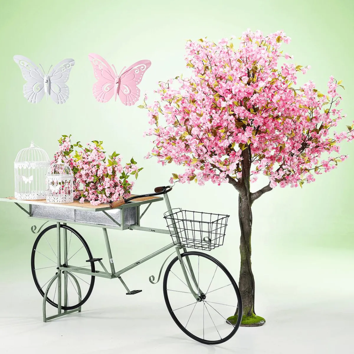 Hot DecoWoerner Künstlicher Kirschblüten-Zweig 65 Cm rosa
