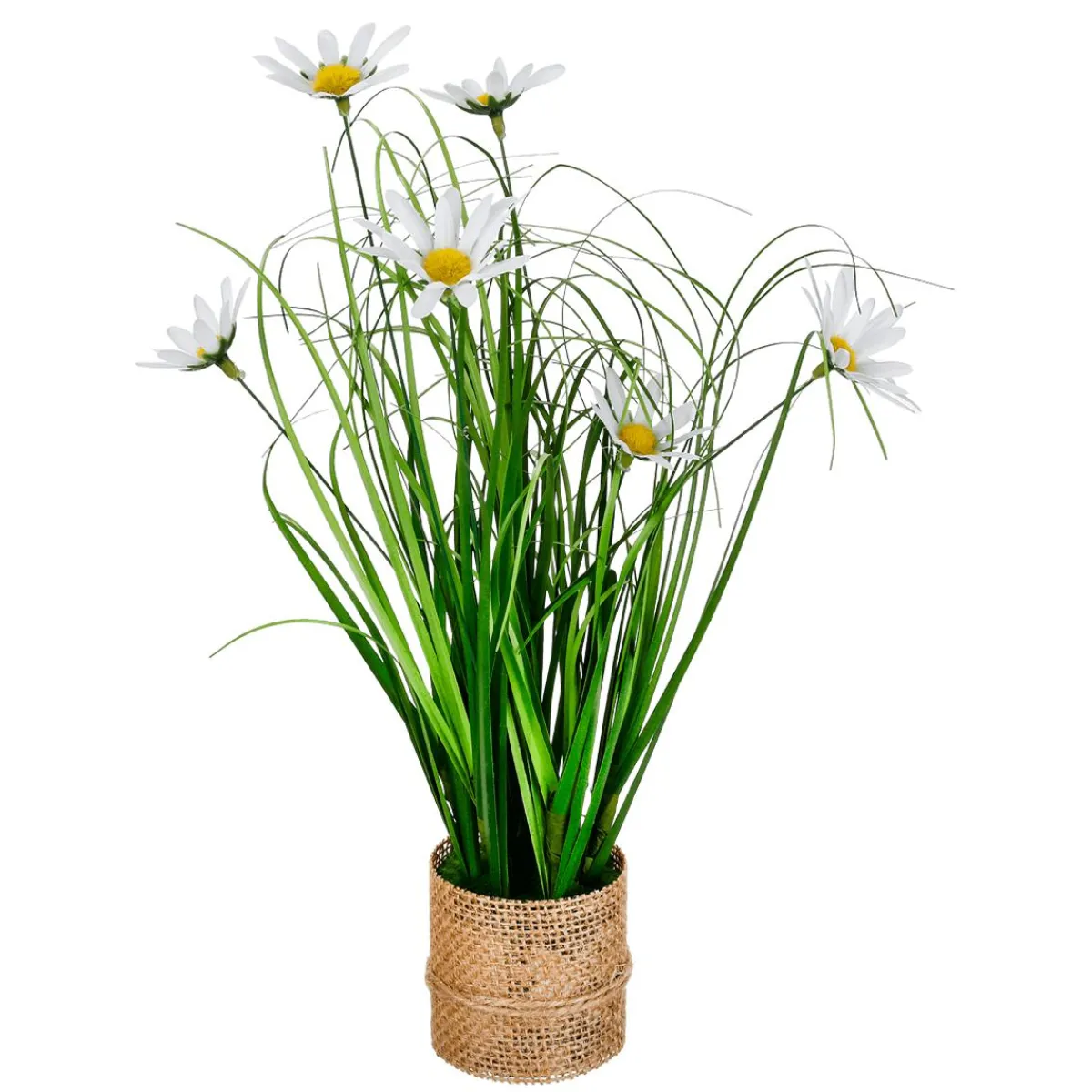 Best DecoWoerner Künstlicher Margeritenbund Im Topf 33 Cm weiß