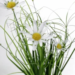 Best DecoWoerner Künstlicher Margeritenbund Im Topf 33 Cm weiß