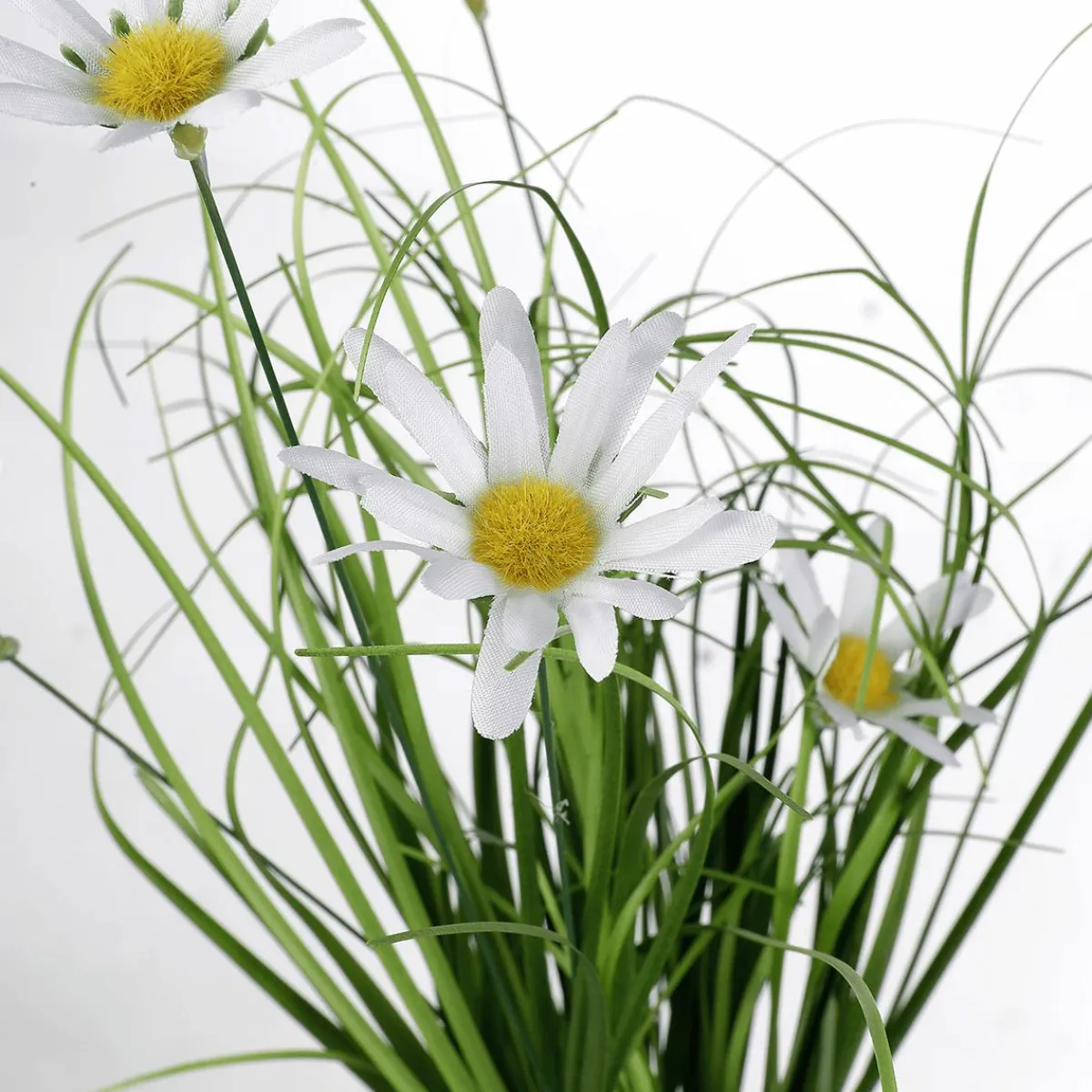 Best DecoWoerner Künstlicher Margeritenbund Im Topf 33 Cm weiß