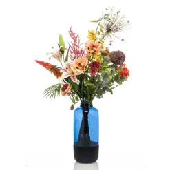 Best DecoWoerner Künstlicher Mohn-Rosen-Lilien-Mix Blumenstrauß mehrfarbig