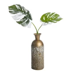 Sale DecoWoerner Künstlicher Monstera Deliciosa Albo Variegata Blätter-Zweig 85 Cm grün