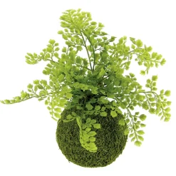 DecoWoerner Künstlicher Mooskugel Mit Frauenhaarfarn 30 Cm grün