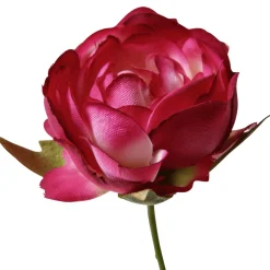 Best DecoWoerner Künstlicher Moosröschen-Zweig, 60 Cm rosa
