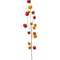 Clearance DecoWoerner Künstlicher Physalis-Zweig, 80 Cm orange
