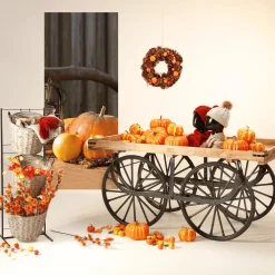 Clearance DecoWoerner Künstlicher Physalis-Zweig, 80 Cm orange