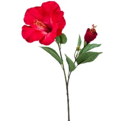 Sale DecoWoerner Künstlicher er Hibiskus-Zweig 65 Cm rot
