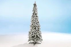 Outlet DecoWoerner Künstlicher, Schmaler Tannebaum, Beschneit 150 Cm weiß