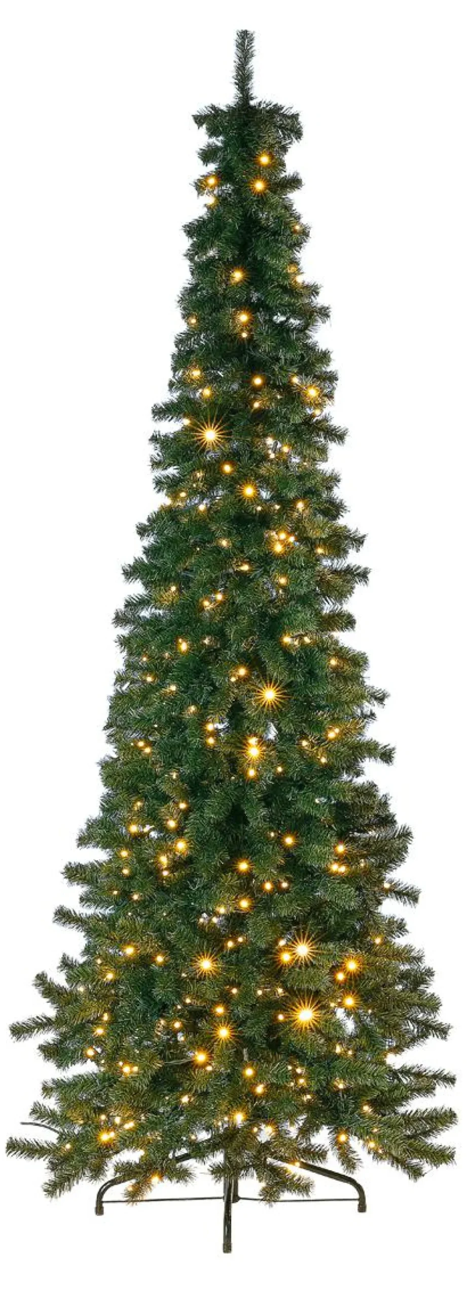 Clearance DecoWoerner Künstlicher, Schmaler Tannebaum Mit LED 150 Cm grün