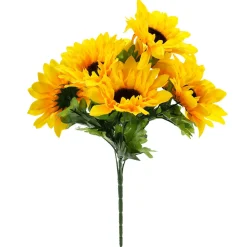 Clearance DecoWoerner Künstlicher Sonnenblumen-Strauß, 45 Cm gelb