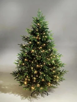 Hot DecoWoerner Künstlicher Spritzguss-Weihnachtsbaum Rottanne Mit LED 180 Cm grün