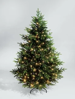 Hot DecoWoerner Künstlicher Spritzguss-Weihnachtsbaum Rottanne Mit LED 180 Cm grün