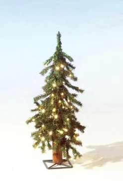Outlet DecoWoerner Künstlicher Tannenbaum Alpintanne Mit LED 60 Cm grün
