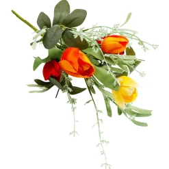 Discount DecoWoerner Künstlicher Tulpen-Salbei Blumenstrauß 43 Cm rot