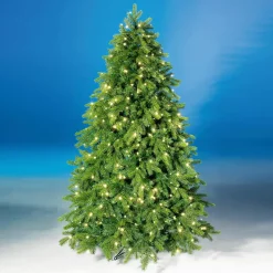 Outlet DecoWoerner Künstlicher Weihnachtsbaum Nordmanntanne Mit LED 210 Cm grün