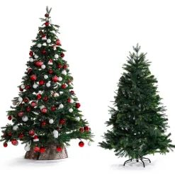 Sale DecoWoerner Künstlicher Weihnachtsbaum Edeltanne Mit LED 210 Cm grün