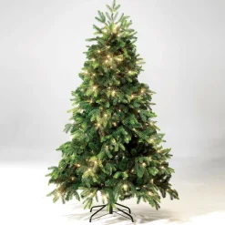 Discount DecoWoerner Künstlicher Weihnachtsbaum Edeltanne Mit LED 240 Cm grün