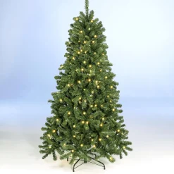 Outlet DecoWoerner Künstlicher Weihnachtsbaum Weißtanne Mit LED 180 Cm grün