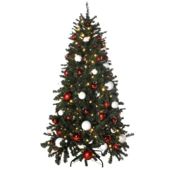 Outlet DecoWoerner Künstlicher Weihnachtsbaum Weißtanne Mit LED 180 Cm grün