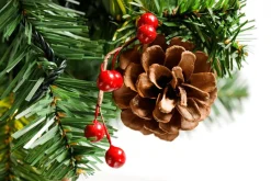 Sale DecoWoerner Künstlicher Weihnachtsbaum Geschmückt Mit LED, 180 Cm rot