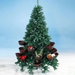Outlet DecoWoerner Künstlicher Weihnachtsbaum Mit 20 Körben Für Geschenke Und Ware 195 Cm grün