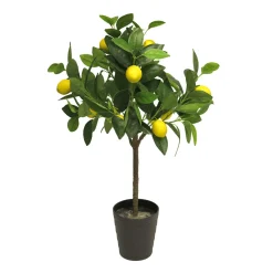 DecoWoerner Künstlicher Zitronenbaum 70 Cm gelb