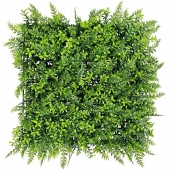 Outlet DecoWoerner Künstliches Buchs-Farn-Paneel, 50 X 50 Cm grün