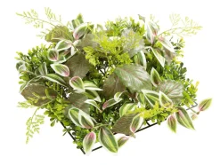 New DecoWoerner Künstliches Fittonia-Buchs-Paneel 25 X 25 Cm grün