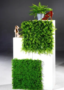Discount DecoWoerner Künstliches Gras-Paneel, 50 X 50 Cm grün
