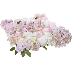 Best DecoWoerner Künstliches Pastellblüten-Paneel mehrfarbig