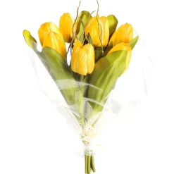 DecoWoerner Künstliches Tulpen-Bouquet , 30 Cm gelb