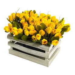 DecoWoerner Künstliches Tulpen-Bouquet , 30 Cm gelb