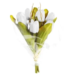 DecoWoerner Künstliches Tulpen-Bouquet , 30 Cm weiß