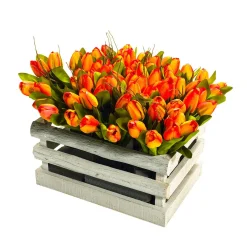 Sale DecoWoerner Künstliches Tulpen-Bouquet , 30 Cm orange
