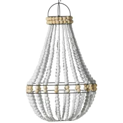 New DecoWoerner Korblüster "Chabby Chic" weiß
