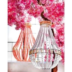 New DecoWoerner Korblüster "Chabby Chic" weiß