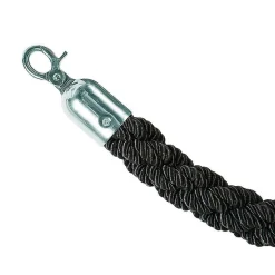 Outlet DecoWoerner Kordel Für Absperrpfosten, 150 Cm Lang, Silber/ schwarz