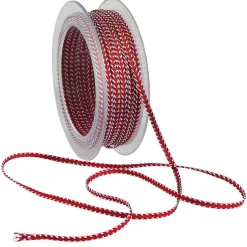Online DecoWoerner Kordel Geschenkband /weiß 4 Mm 15 M rot