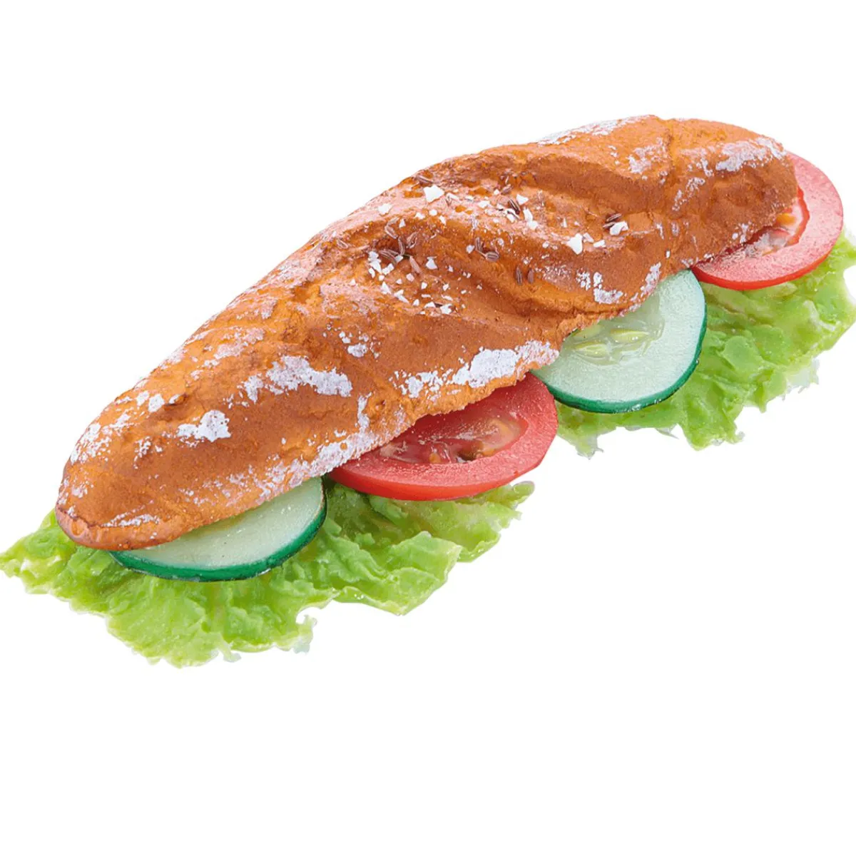 New DecoWoerner Kornspitz Brötchen Mit Salat Attrappe mehrfarbig