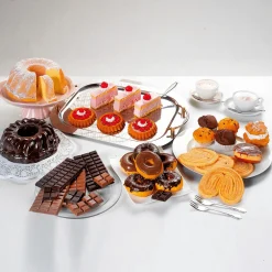 Sale DecoWoerner Krapfen Verziert Lebensmittel-Attrappe 9 Cm weiß