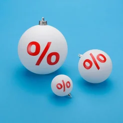 Discount DecoWoerner Kugel-SALE, Set á 3 Stück weiß