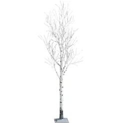 Best DecoWoerner Kunstbaum Birke Ohne Blätter, 200 Cm weiß