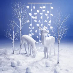 Best DecoWoerner Kunstbaum Birke Ohne Blätter, 200 Cm weiß