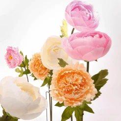 Outlet DecoWoerner Kunstblume Ranunkel , 105 Cm rosa