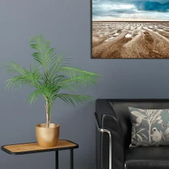 Discount DecoWoerner Kunstpalme Im Goldenen Topf 85 Cm grün