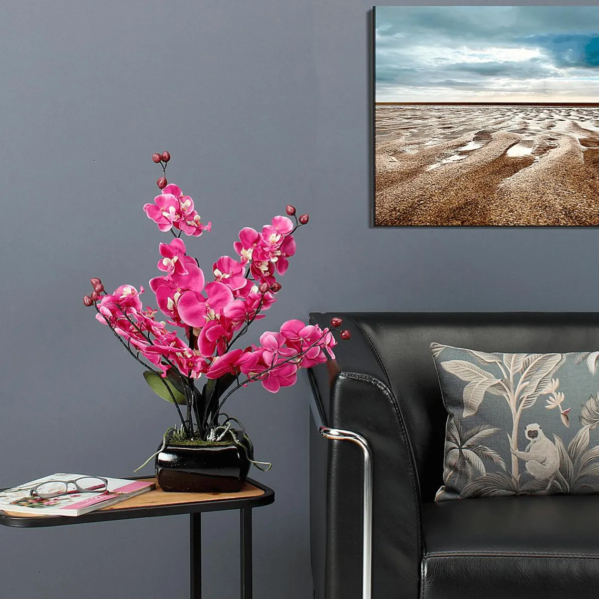 Hot DecoWoerner Kunstpflanze Orchidee In Schale Pink, 40 Cm rosa